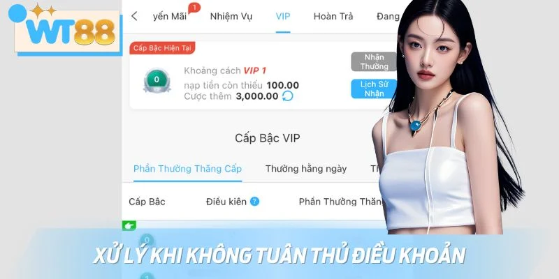 Tạm ngưng tài khoản nếu vi phạm quy định