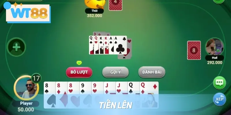 Tiến Lên là một trong những tựa game bài đổi thưởng quen thuộc