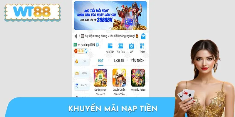 Khuyến Mãi Nạp Tiền WT88 – Đỉnh Cao Ưu Đãi Cho Hội Viên