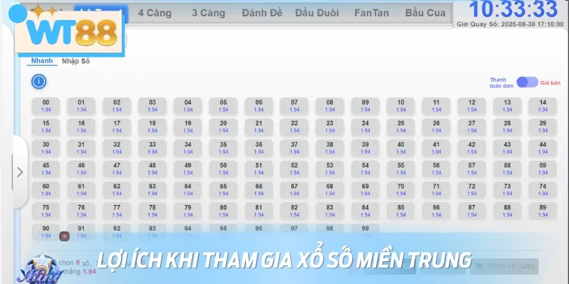 Nhận nhiều lợi ích hấp dẫn khi tham gia xổ số khu vực miền Trung