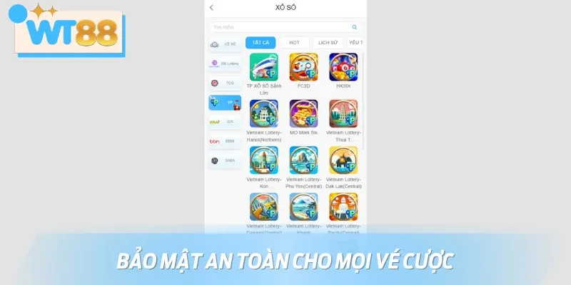 Xổ Số WT88 còn đảm bảo an toàn cho mọi vé cược mà hội viên đã đặt